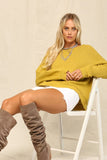 Crochet Textured Knit Sweater