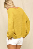 Crochet Textured Knit Sweater
