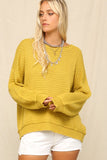 Crochet Textured Knit Sweater