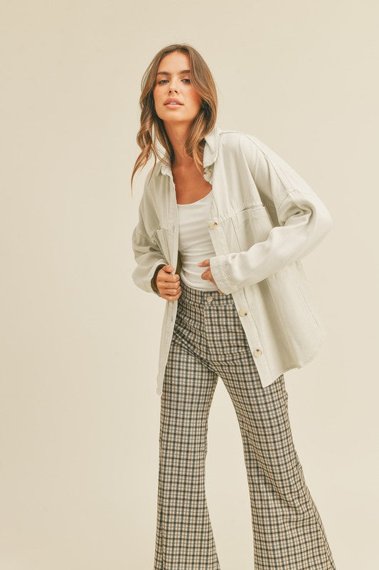 Plaid Patterned Flare Pants – Shimmery Belle Boutique