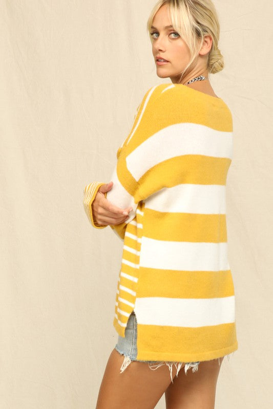 Relaxed Fit Contrast Sweater