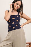 Sleeveless Polka Dot Top