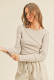 Long sleeve knit top