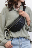 Quilted Zipper Chest Bag