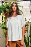 Puff Sleeve Woven Top