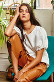 Puff Sleeve Woven Top