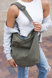 Oversize Canvas Messenger Bag