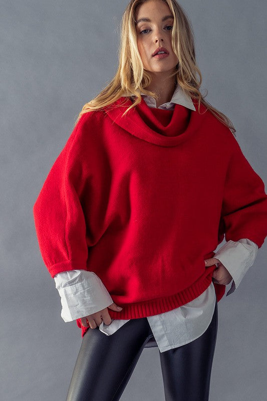 Dolman Cowl Neck Tunic