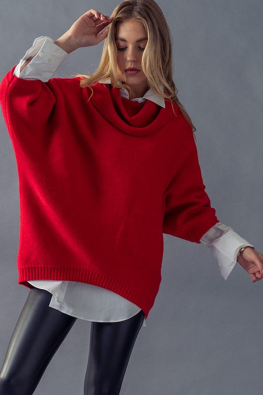 Dolman Cowl Neck Tunic