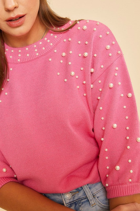Pearl Round Neck Sweater