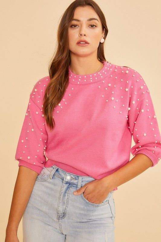 Pearl Round Neck Sweater