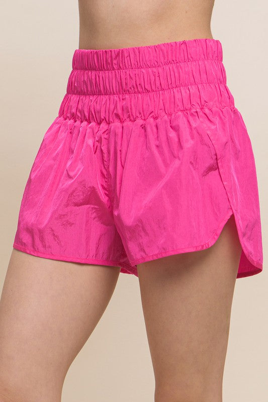 Bold Waistband Active Shorts