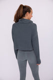 Mineral-Washed Cowl-Neck Pullover