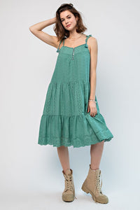 Eyelet Lace Tiered Cami Dress