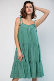 Eyelet Lace Tiered Cami Dress