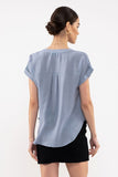 Shoulder Lined Lace Woven Top