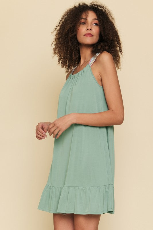 Chiffon Tie Modal Dress