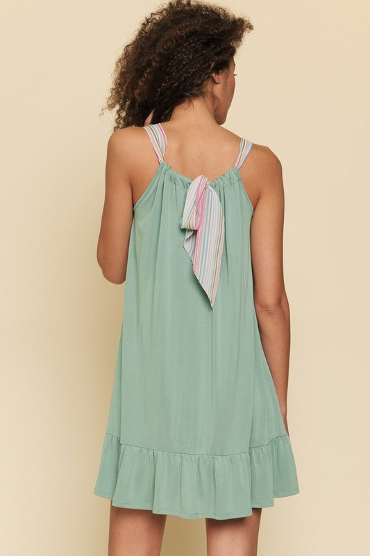 Chiffon Tie Modal Dress