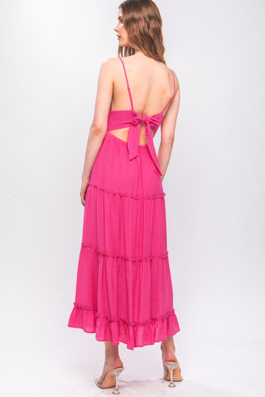 Crochet Layered Panels Long Dress