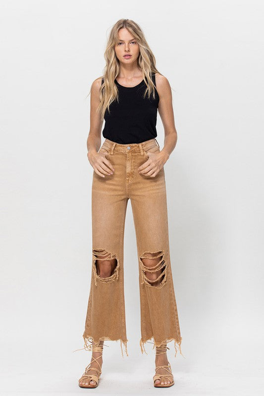 90s Vintage Crop Flare Jeans – Shimmery Belle Boutique