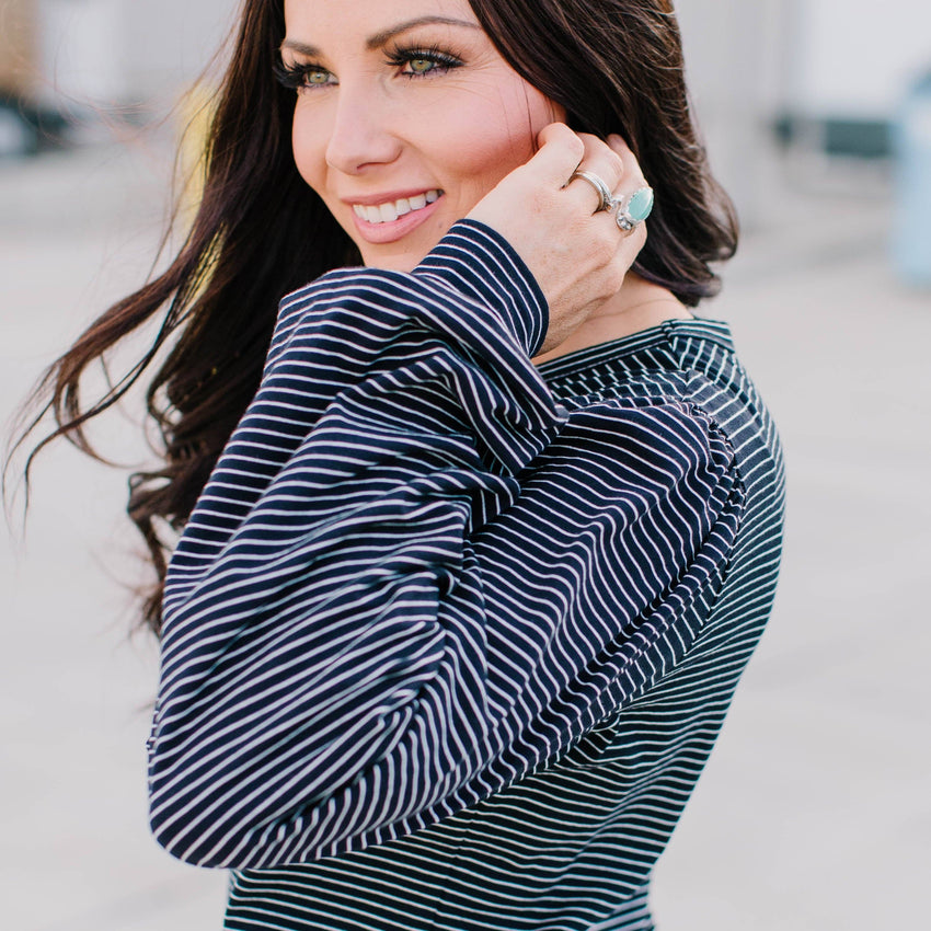 Vera Top - Black Stripe