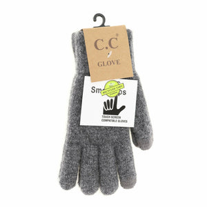 Soft Knit C.C Gloves G9021: Heather Charcoal