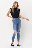 Distressed High Rise Skinny Jeans