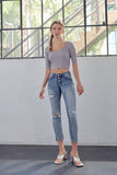 Mid Rise Girlfriend Jeans