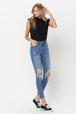 Distressed High Rise Skinny Jeans