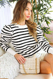 Crew Neck Stripe Sweater