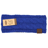 Solid Cable Knit CC Head Wrap HW20: Royal