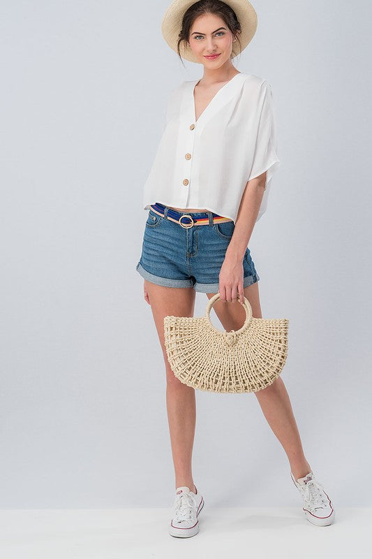 Molly Botton Crop Top