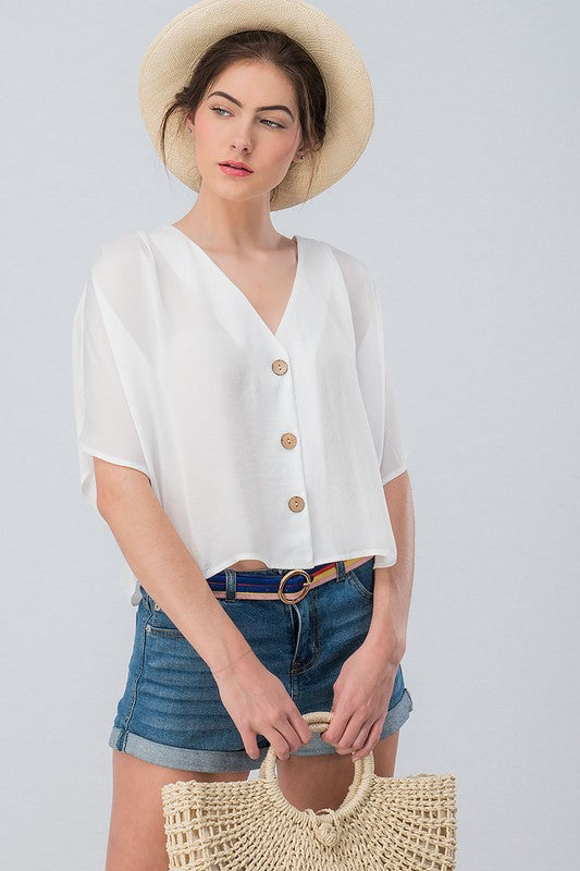 Molly Botton Crop Top