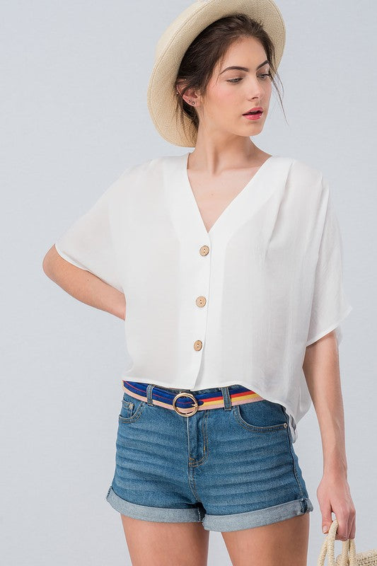 Molly Botton Crop Top
