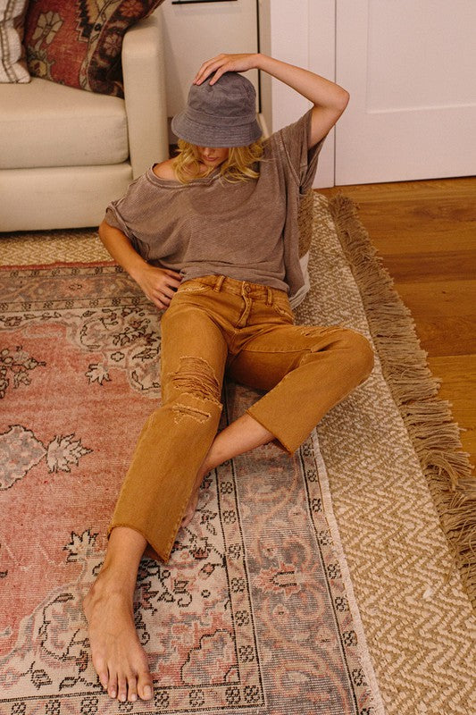 High Rise Crop Denim