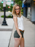 Junior Boho Cotton Twill Shorts