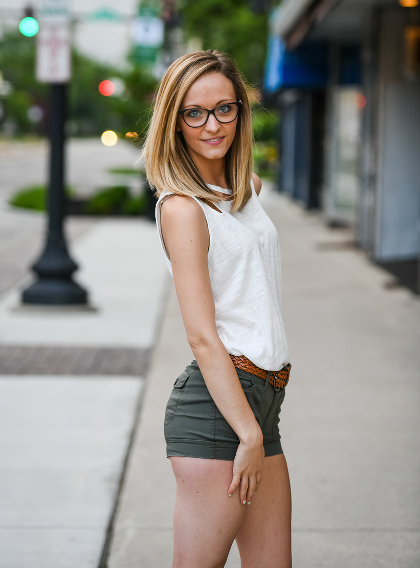 Junior Boho Cotton Twill Shorts