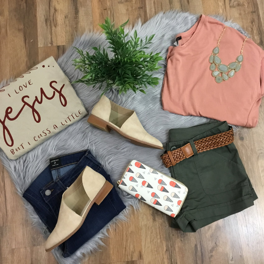 Junior Boho Cotton Twill Shorts