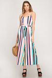Adriana Striped Jumpsuit