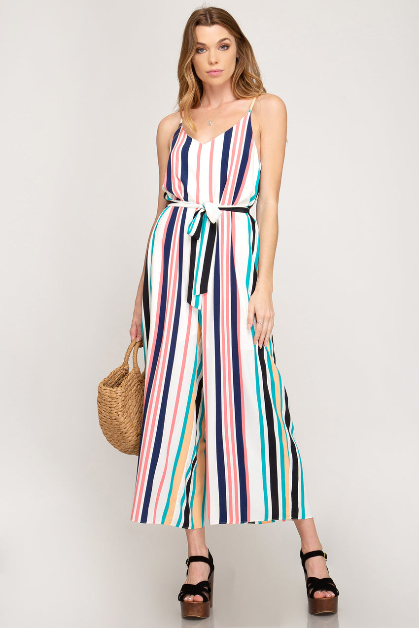 Adriana Striped Jumpsuit