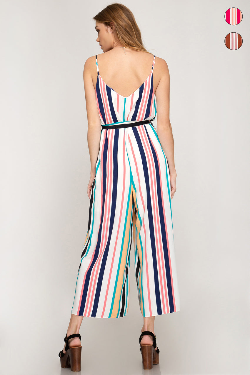 Adriana Striped Jumpsuit