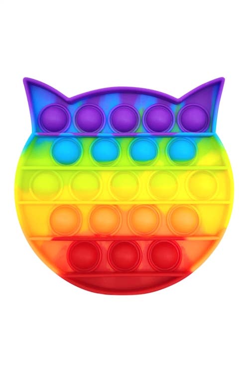 Rainbow Cat Bubble Push Pop Sensory Fidget Toy