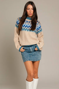 Mockneck Fairisle Sweater