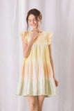 Tie Dye Eyelet Mini Dress