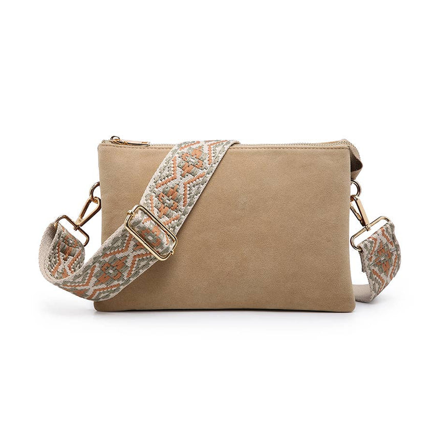 Small Crossbody w/ Guitar Strap - Tan
