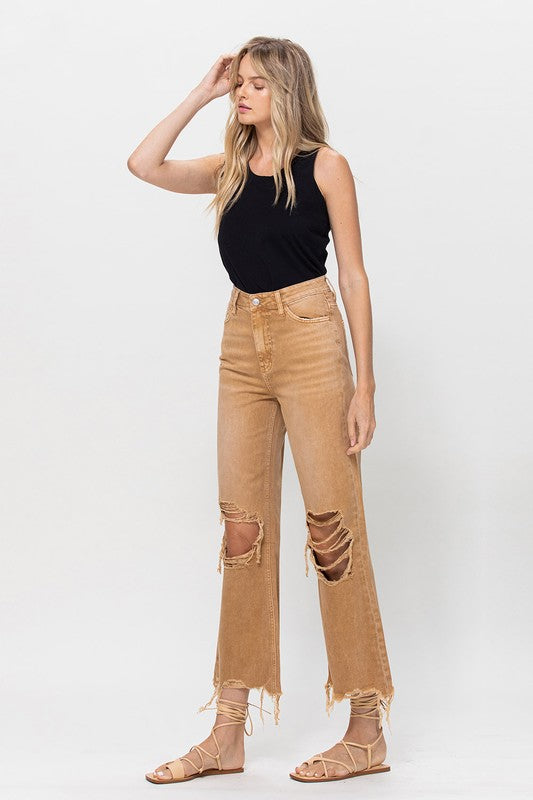 90s Vintage Crop Flare Jeans