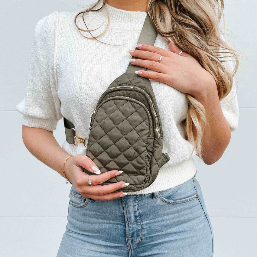 Pinelope Puffer Bum Bag olive