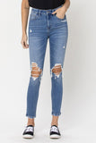 Distressed High Rise Skinny Jeans