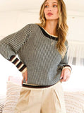 Contrast Rib Detail Sweater