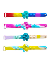 Multi Color Bracelet Bubble Push Pop Sensory Fidget Toy